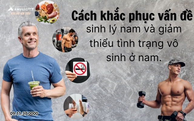Cách khắc phục các vấn đề liên quan tới sinh lý nam và giảm thiểu tình trạng vô sinh ở nam.